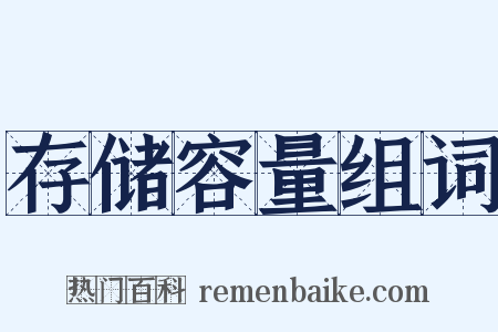 存储容量组词是什么意思的图片